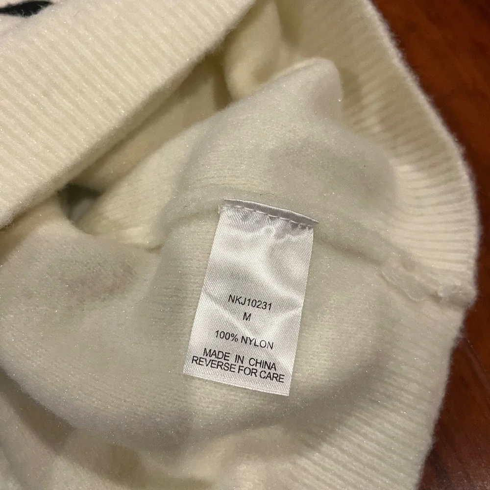 Altard State Cardigan Sweater Cream Black Trim Rich Girl Cozy Knit New Sz Medium